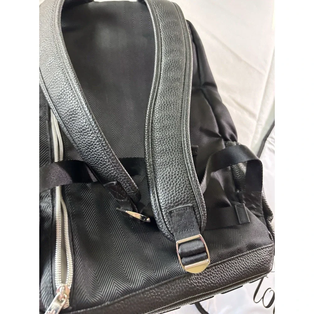 Itzy Ritzy Boss Backpack Diaper Bag Jetsetter‎ Black Vegan Leather Dust Bag